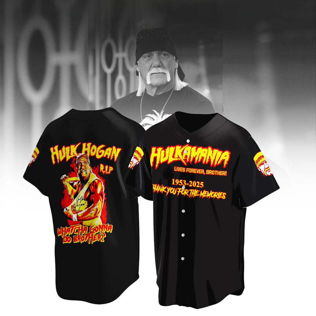 Hulk Hogan 1953 2025 Thanks For Memories Baseball Jersey Fan Merch Dad Gifts