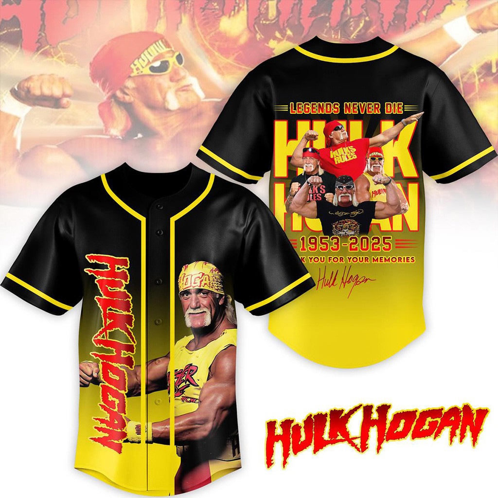 Hulk Hogan Legends Never Die Memories 2025 Jersey Hulkhogan Jersey Gifts For Fans