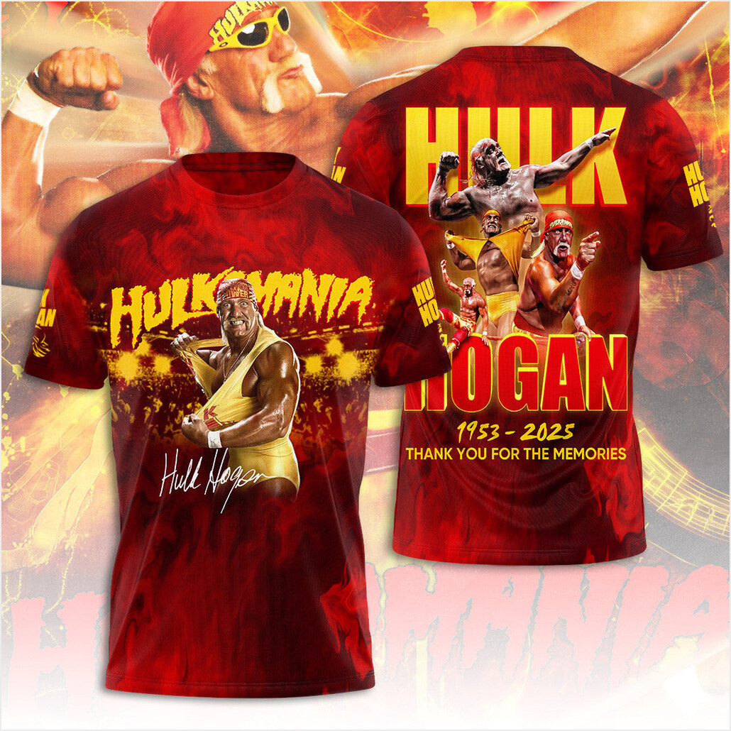 Hulkamania Hulk Hogan Thank You For The Memories T-Shirt RIP Hulk Hogan Shirt Fan Gifts