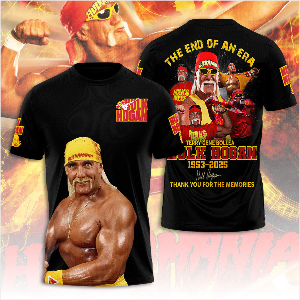 Hulkamania Hulk Hogan Thank You For The Memories T-Shirt RIP Hulk Hogan Shirt Merch