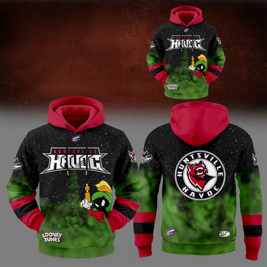 Huntsville Havoc X Looney Tunes Night Hoodie Huntsville Havoc Merch Gift For Ice Hockey Fan