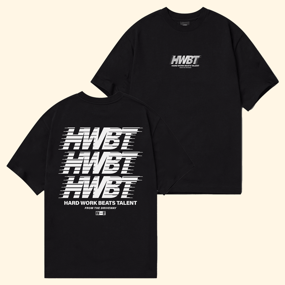 HWBT Merchandise HWBT Hard Work Beats Talent Multi Logo T-Shirt Mat Armstrong Merch