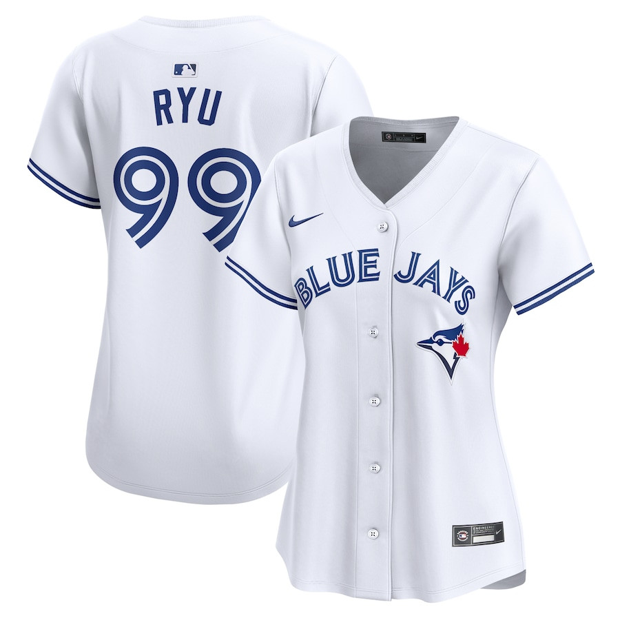 Hyun Jin Ryu 99 Toronto Blue Jays Women Home Limited Player Jersey - White - JS683