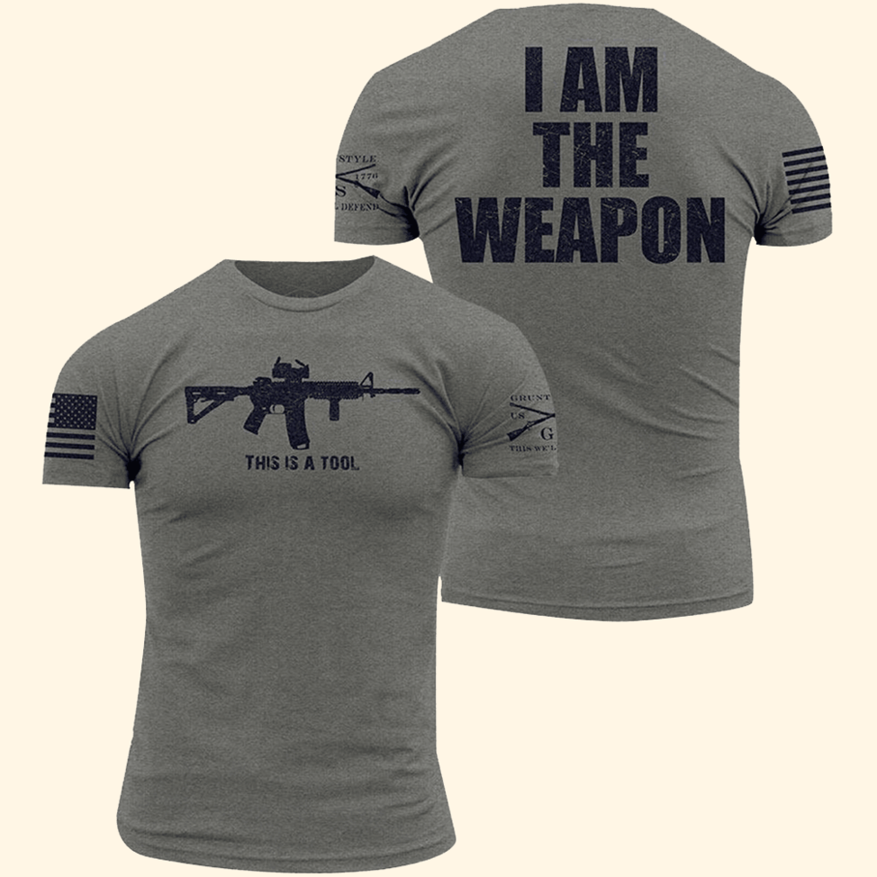I Am The Weapon Shirt This Is A Tool Gun T-Shirt Dad Fathers Day Birthday Gifts For Gun Lovers