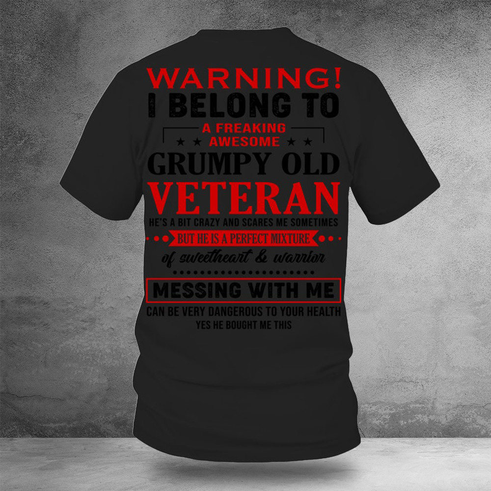 I Belong To A Grumpy Old Veteran Shirt Veterans Day Gift Ideas For Employees