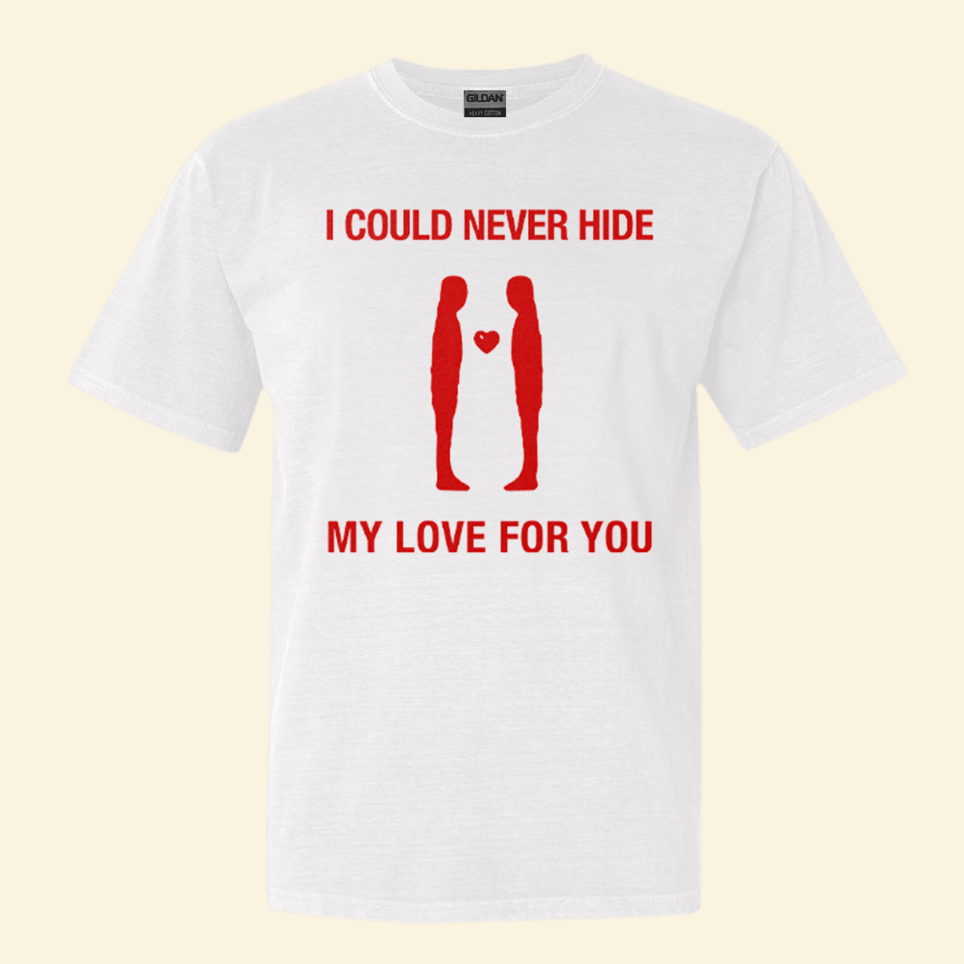 I Could Never Hide My Love For You Shirt Birthday Gifts For Couples Gifts For Friends
