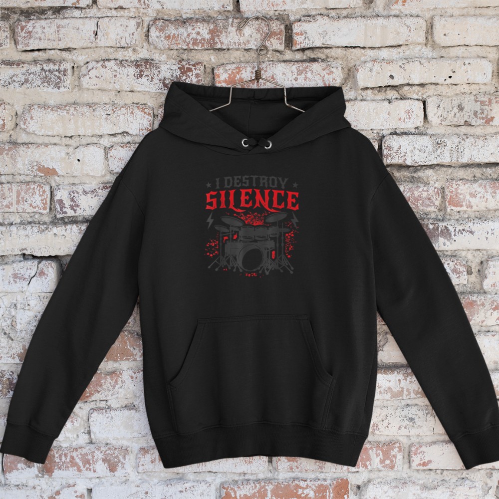 I Destroy Silence Drum Hoodie
