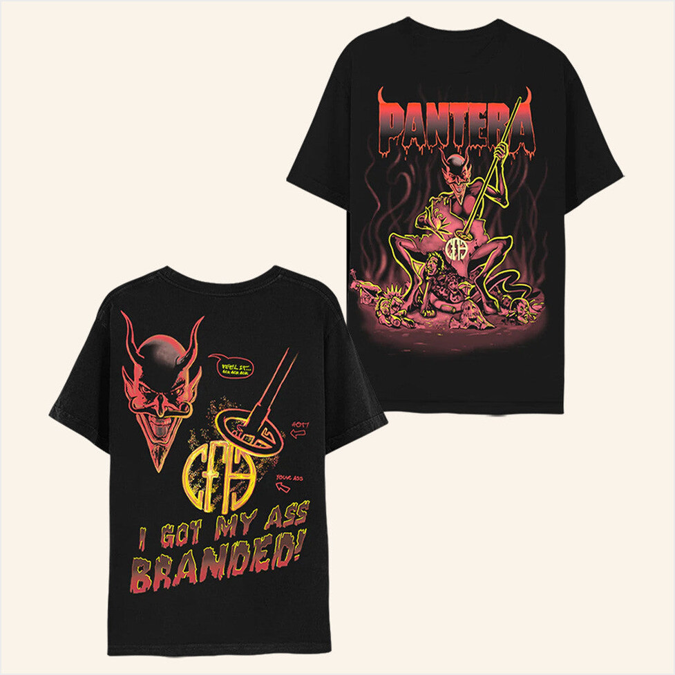 I Got My Ass Branded Black T-Shirt Pantera Merch Presents For Fans Birthday Gifts For Besties