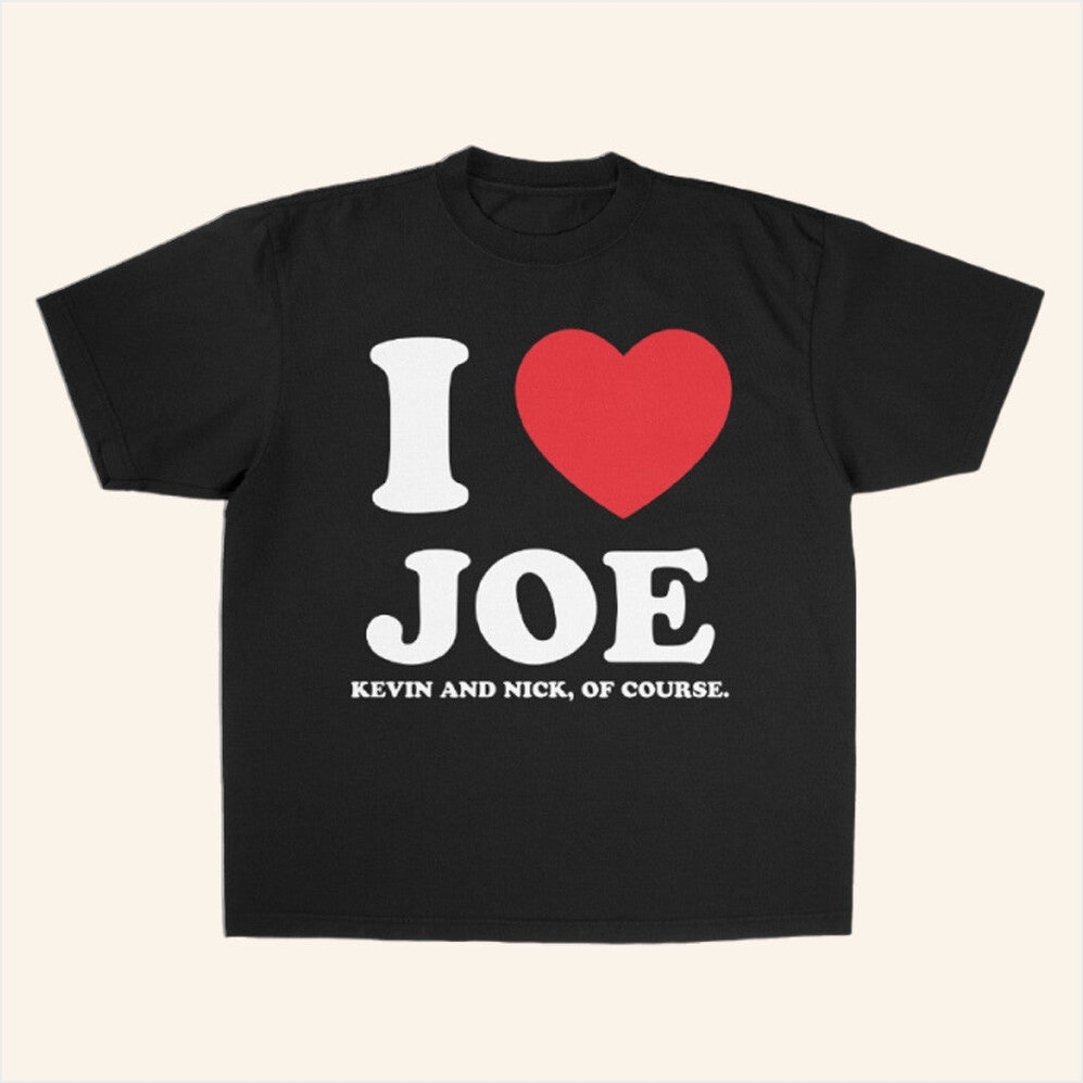 I Love Joe Black Shirt Jonas Brothers Tour Merch Gift Ideas For Fans BFF Birthday Gifts