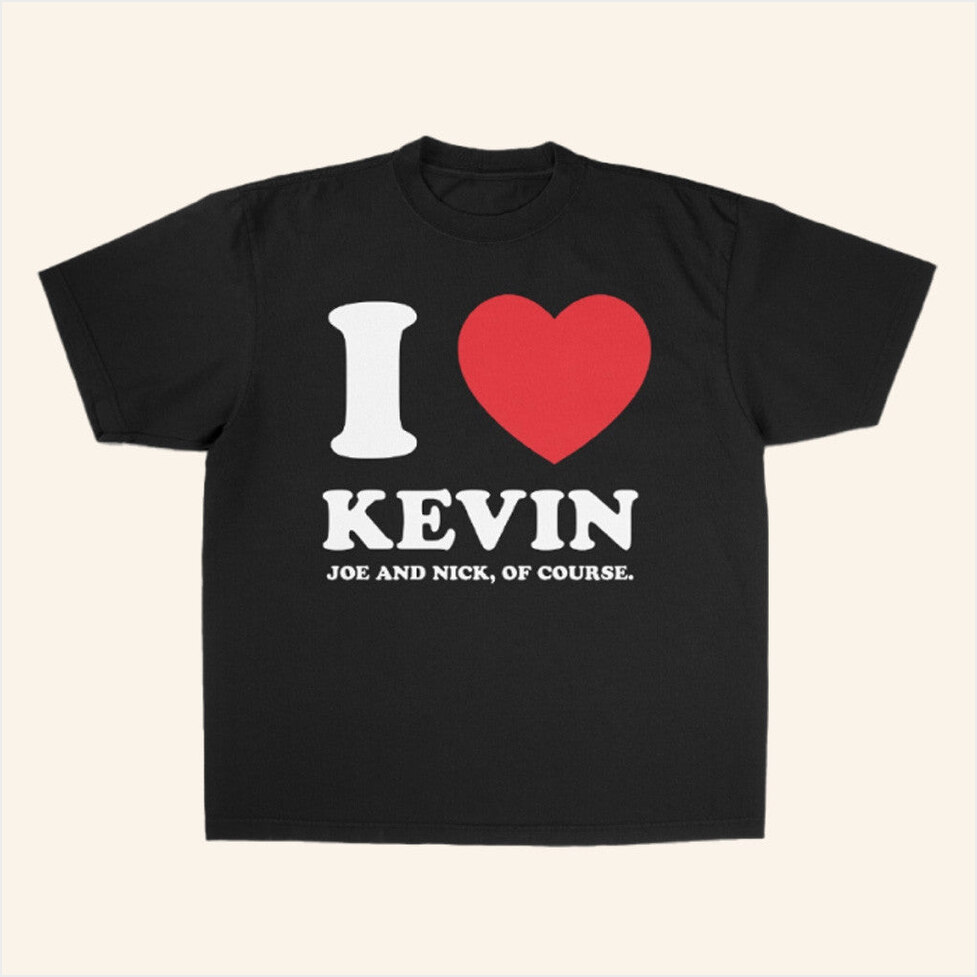 I Love Kevin Black Shirt Jonas Brothers Tour Merch Gift Ideas For Fans Gifts For Best Friend