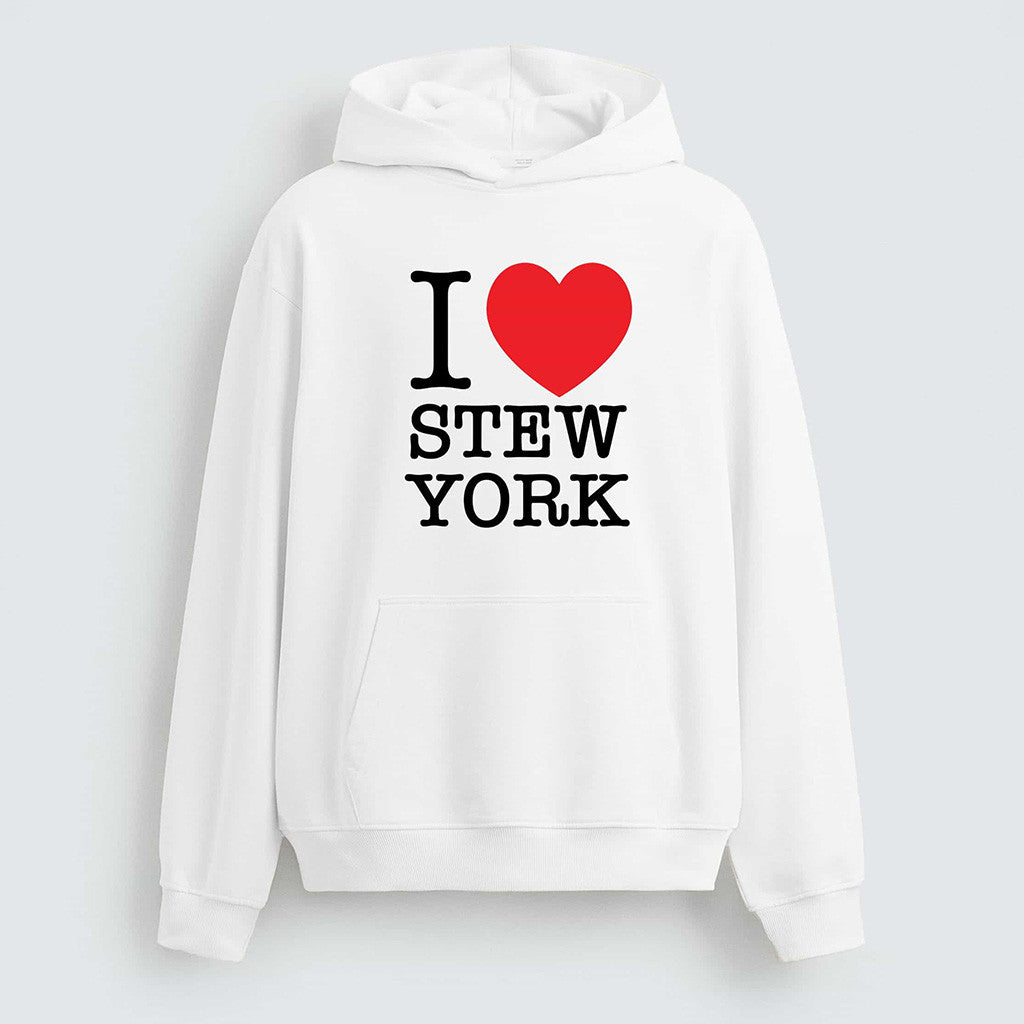 I Love Stew York Hoodie White Gifts For Best Friends