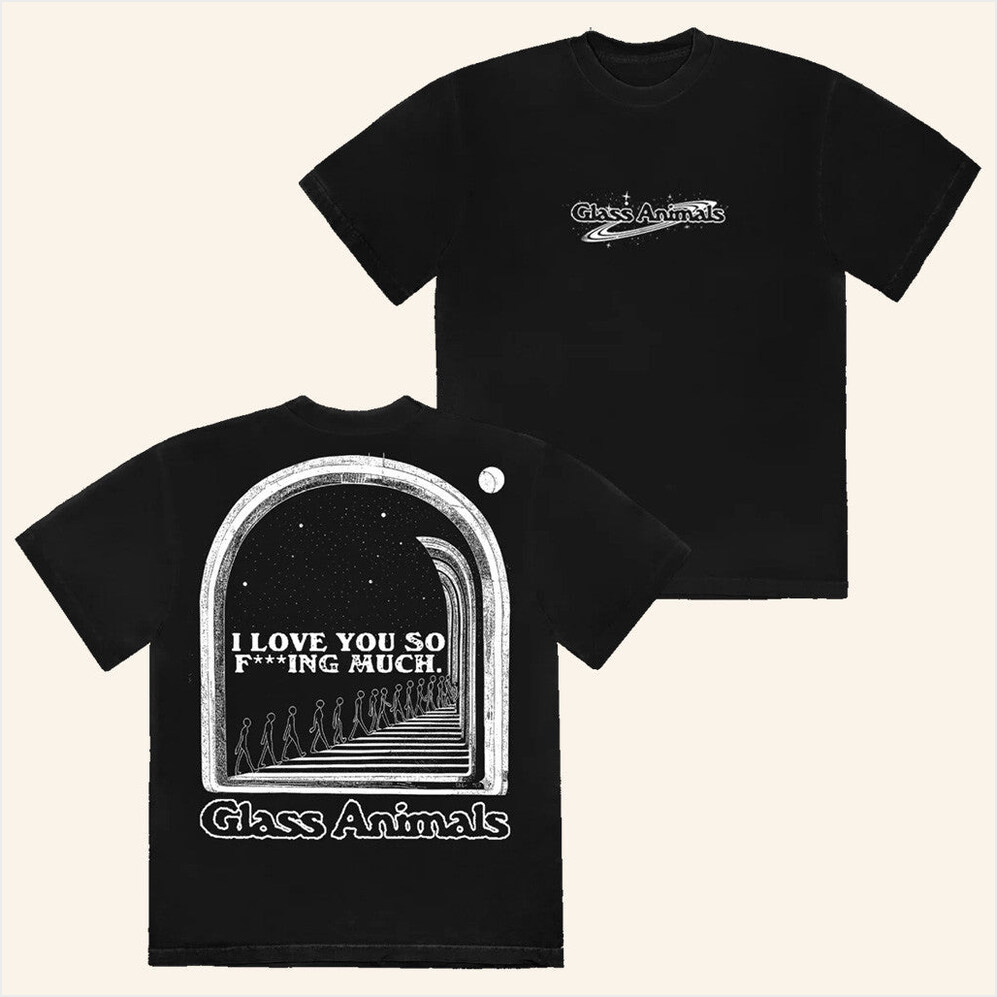 I Love You So Fking Much Tour T-Shirt Glass Animals Merch Glass Animals Shirt Black