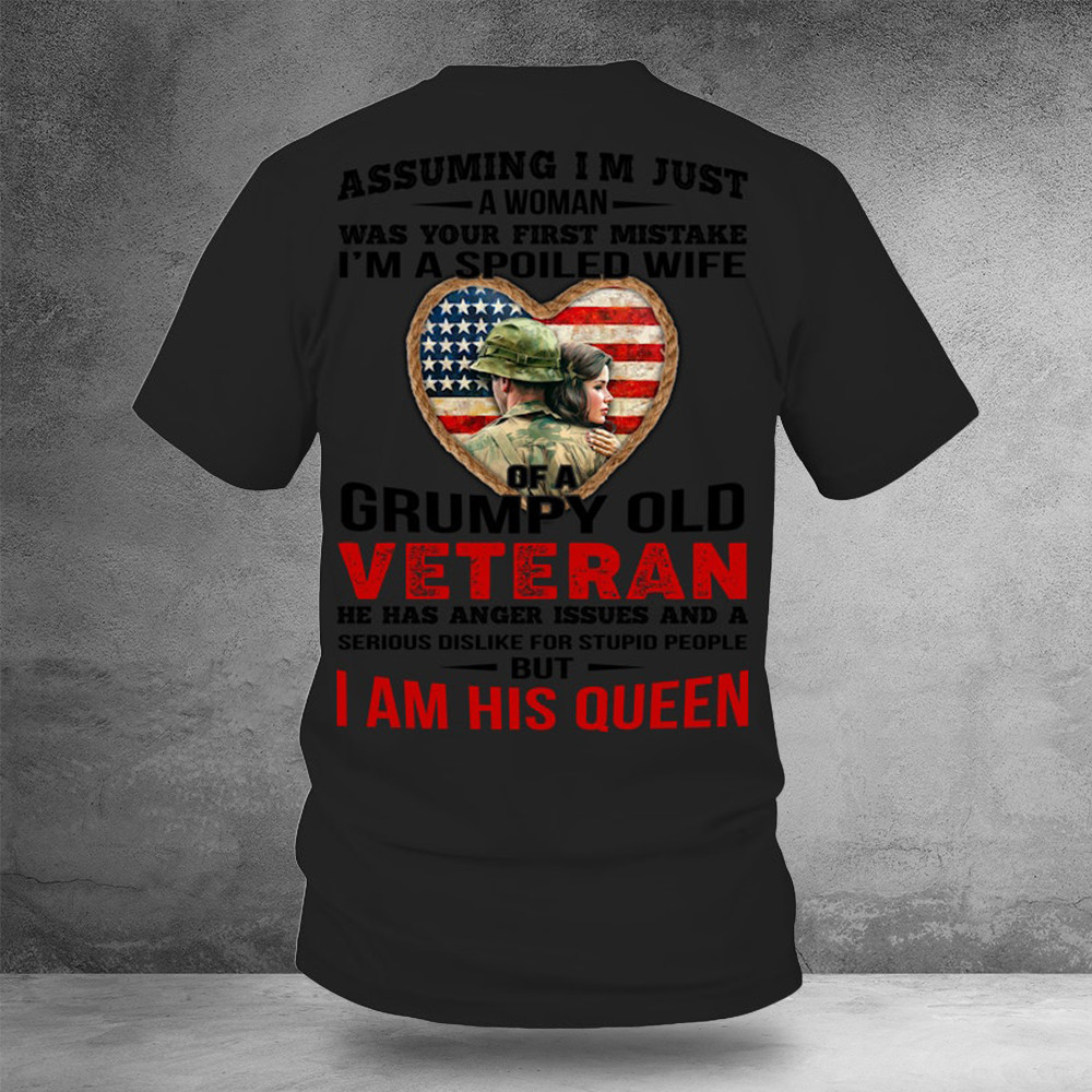 I M A Spoiled Wife Of A Grumpy Old Veteran Shirt Gifts For Wife