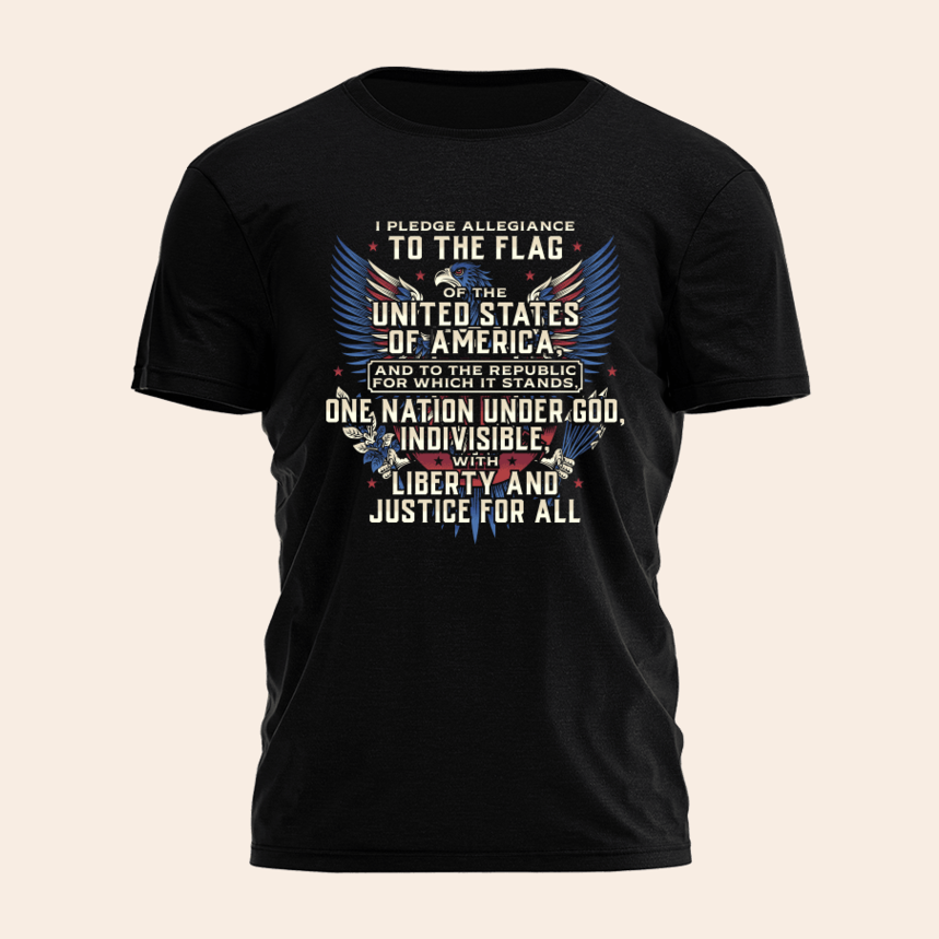 I Pledge Allegiance To The Flag Of The United States T-Shirt USA Patriotic Shirts Dad Gifts