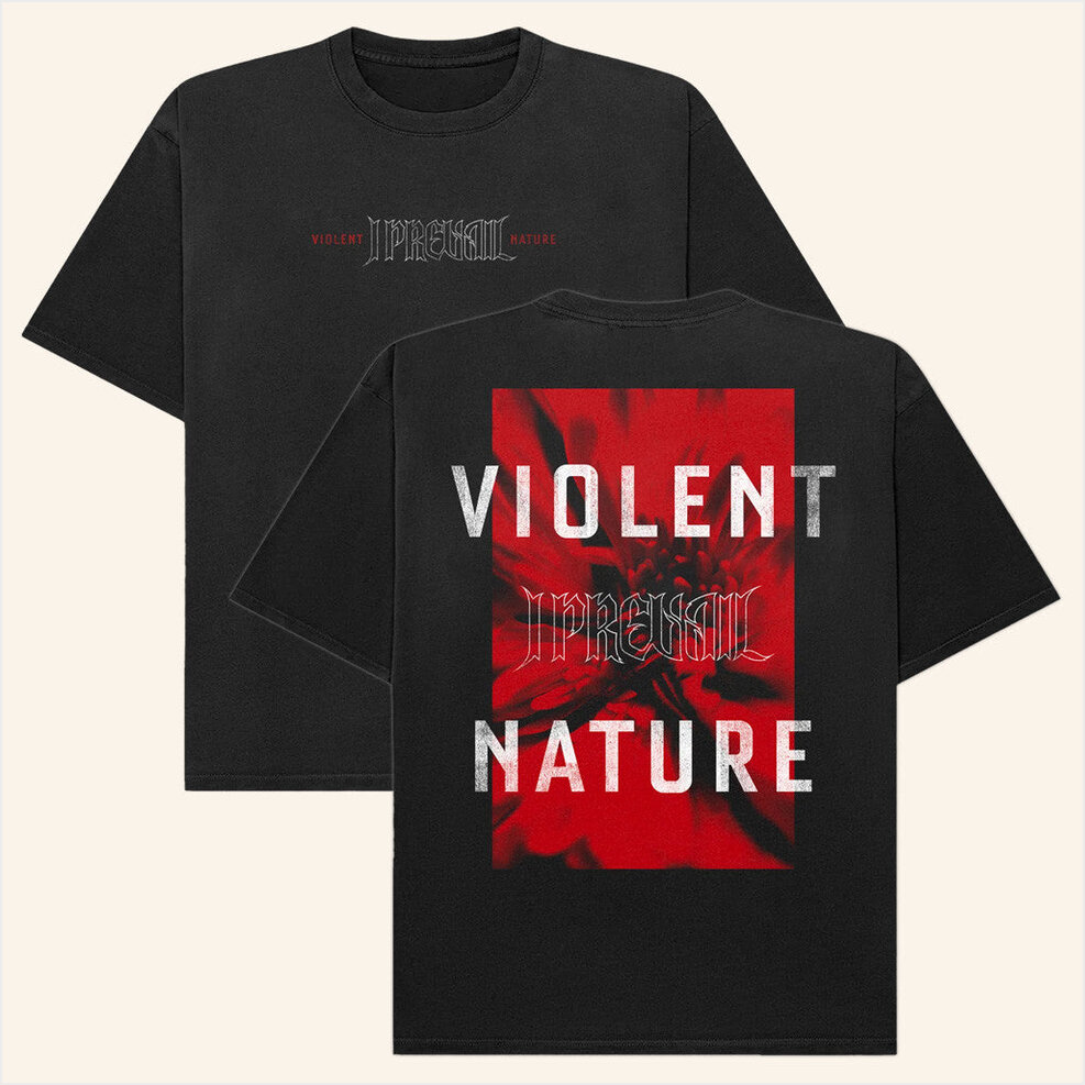 I Prevail Violent Nature Barbed Flower T-Shirt Fearless Records Merch Gifts For Husband