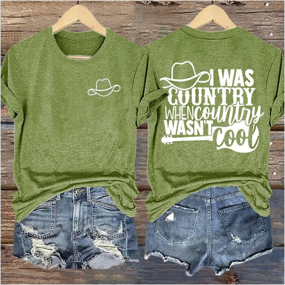 I Was Country When Country Wasn't Cool T-Shirt Lainey Wilson Merch Western Country Music Gifts