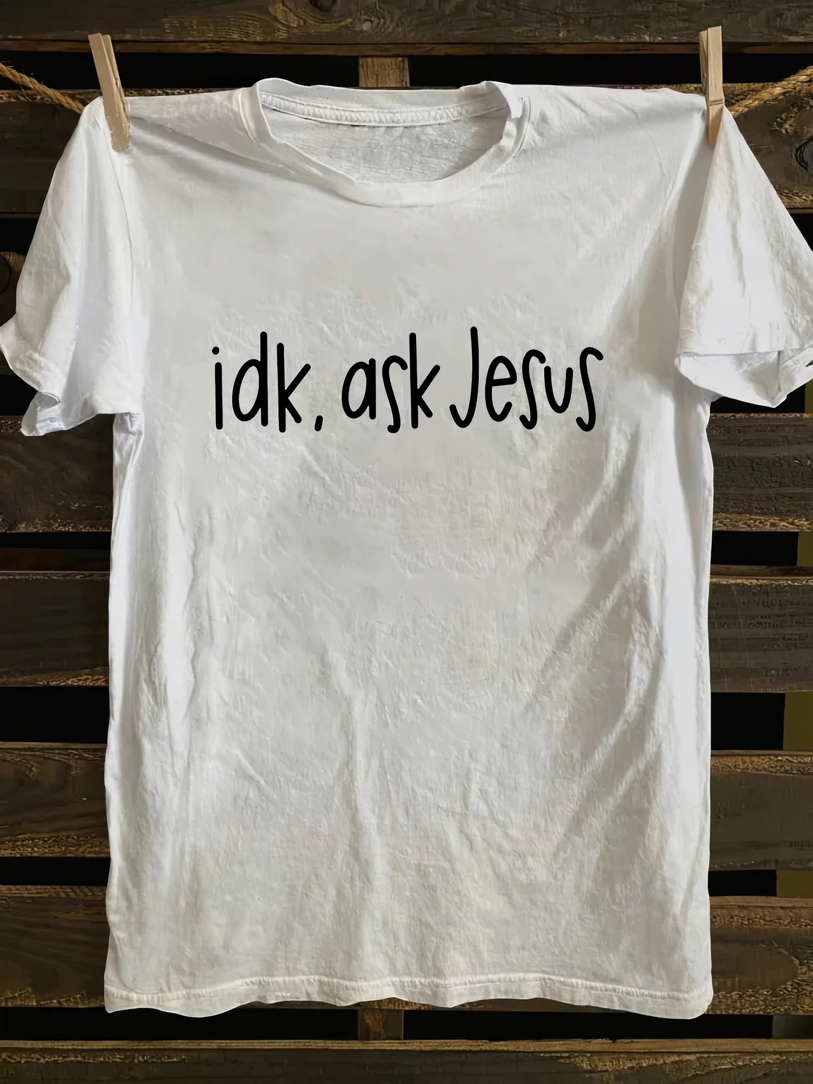 Idk Ask Jesus T-Shirt Christian Tee Shirts For Sale Gifts For Husband