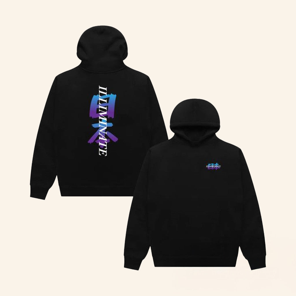Illiminate Merch Black Japan Gradient Hoodie Birthday Gift Ideas For Dudes