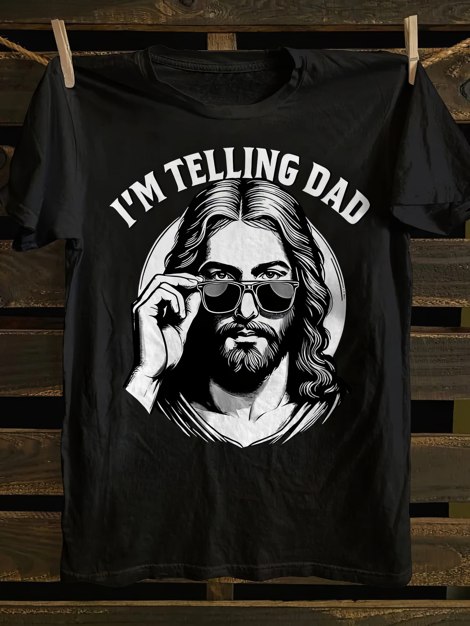 I'm Telling Dad Shirt Christian T-Shirt Designs Gifts For Father's Day