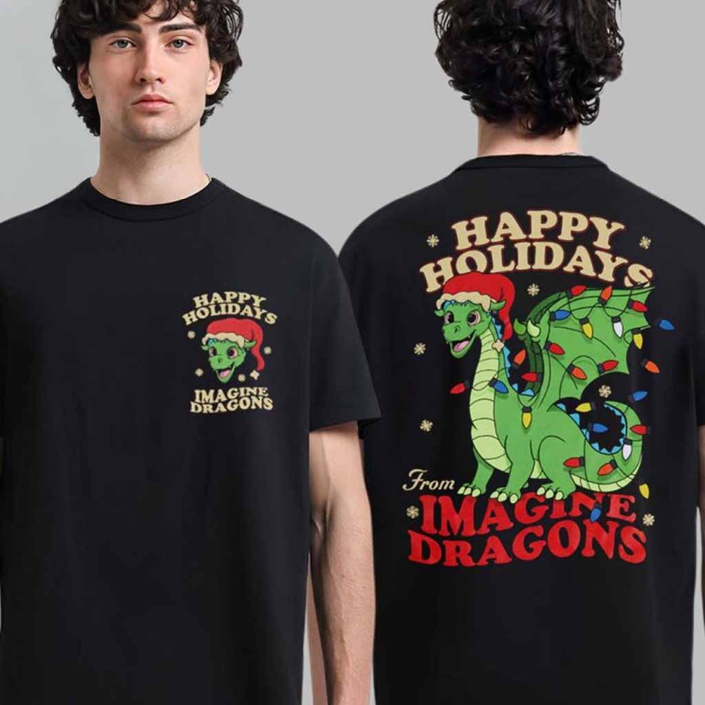 Imagine Dragon Happy Holiday 2024 Cartoon Dragon Loomy Holiday Shirt Gifts For Xmas