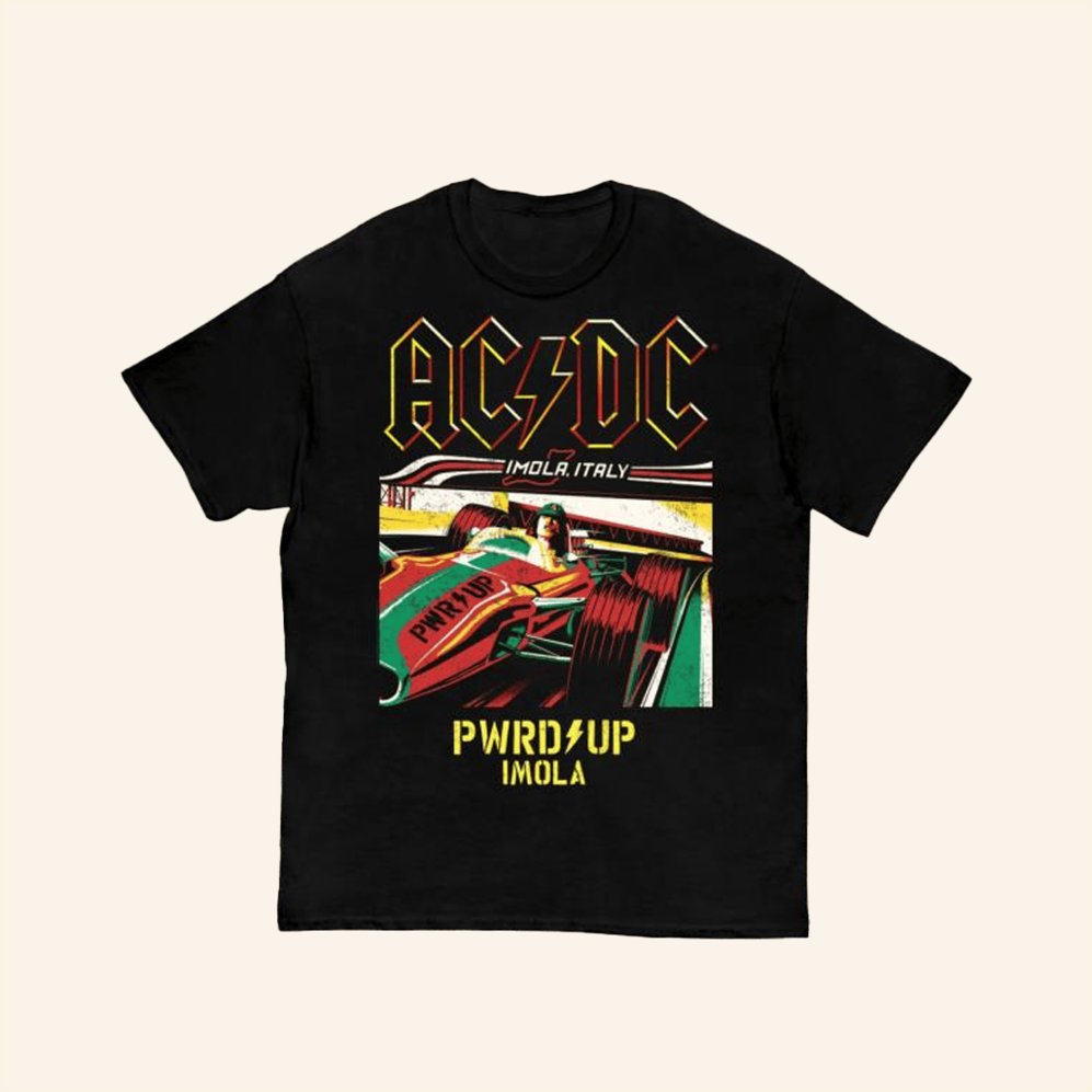 Imola Pwr Up T-Shirt ACDC Merch Music Fans Birthday Gifts For Husband Gifts For BFF