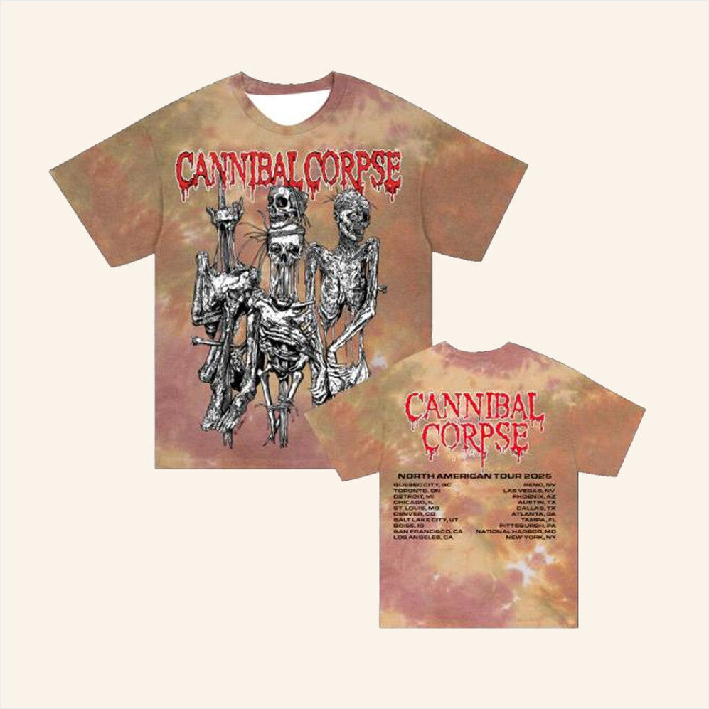 Impalement 2025 Tour Tie Dye T-Shirt Cannibal Corpse Merch Birthday Gifts For Fans BFF Gifts