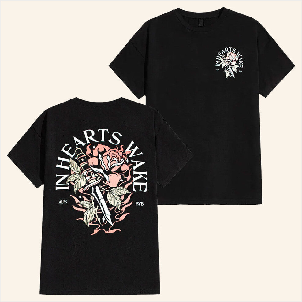 In Hearts Wake Rose Dagger T-Shirt Impericon Merch Best Friend Birthday Gifts
