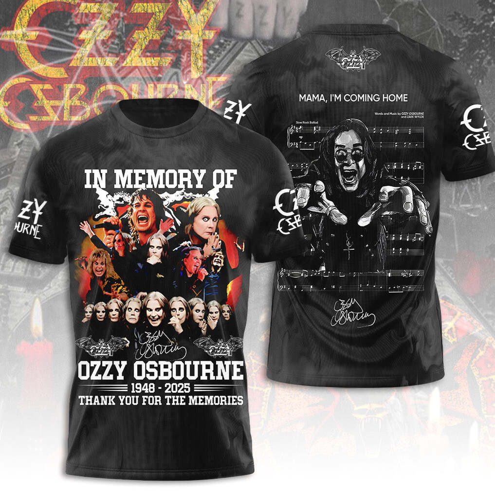In Memory Of Ozzy Osbourne Shirt RIP Ozzy Osbourne Merch Gifts For Fans Gifts For Sister