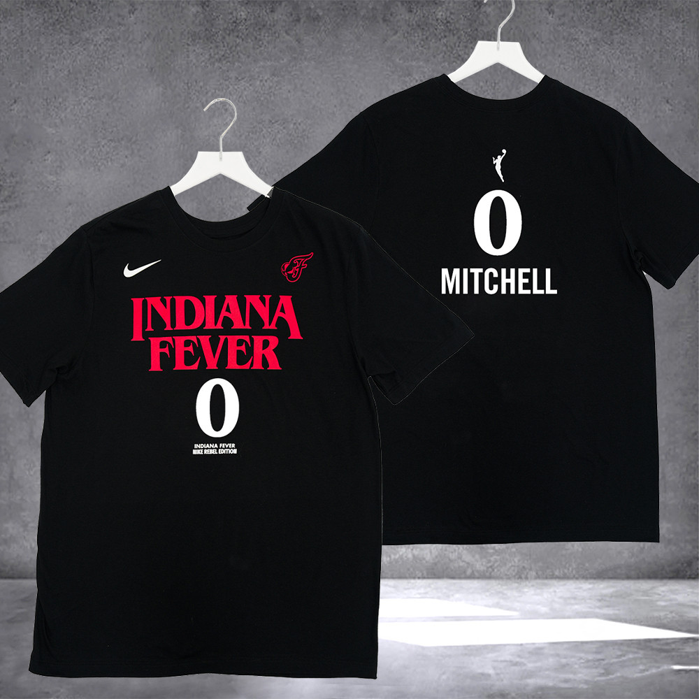 Indiana Fever 0 Kelsey Mitchell Stranger Things Rebel Shirt Gifts For Basketball Fan