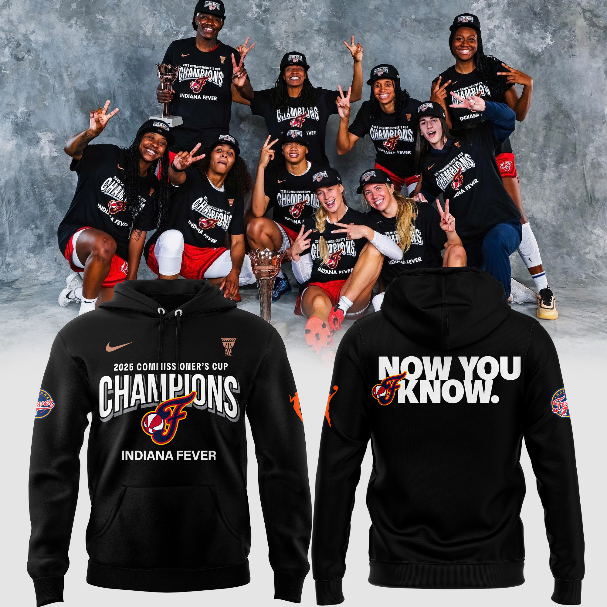 Indiana Fever 2025 Wnba Commissioner's Cup Champions Hoodie Gift For Basketball Lover