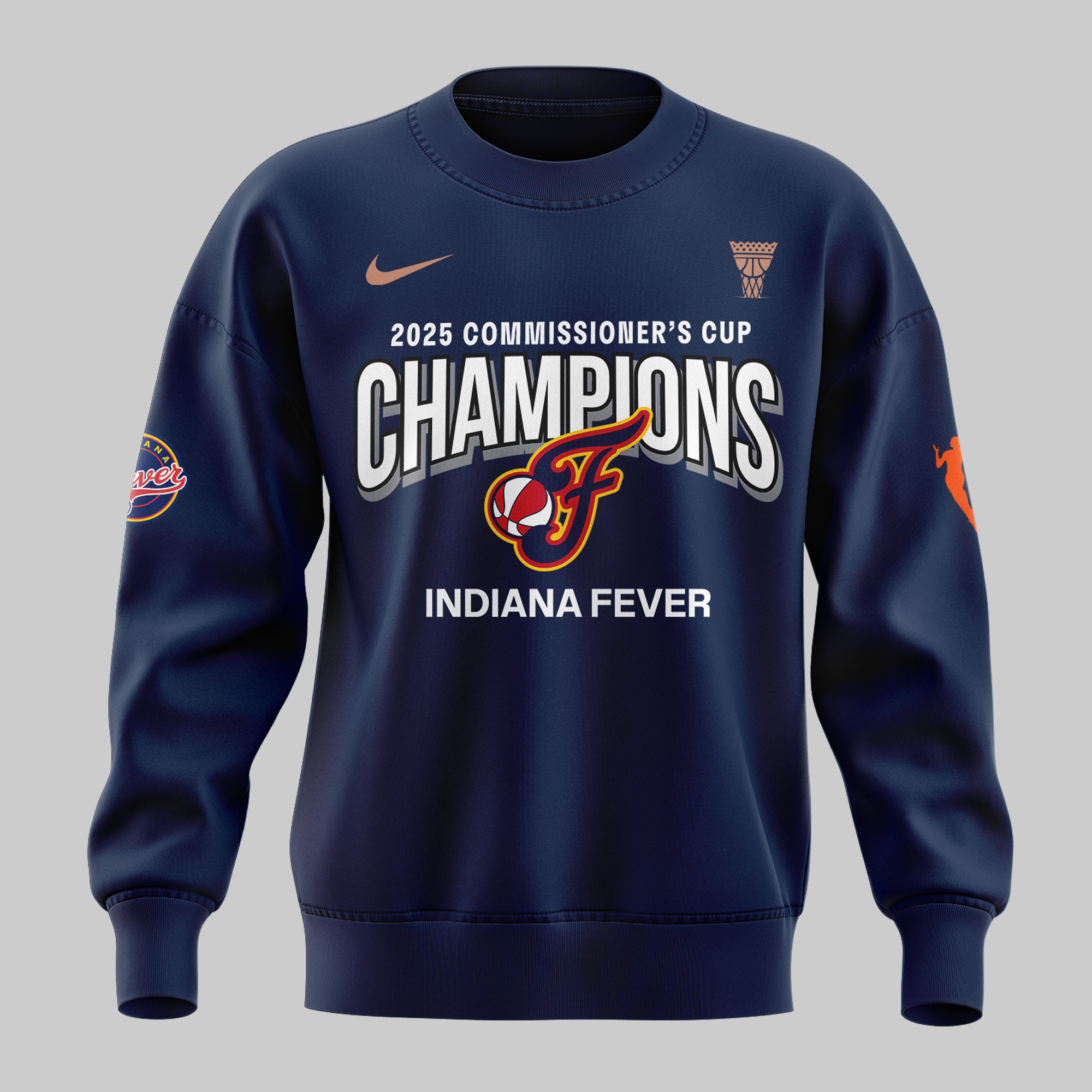 Indiana Fever 2025 Wnba Commissioners Cup Champions Sweatshirt Gift Ideas For Basketball Lovers