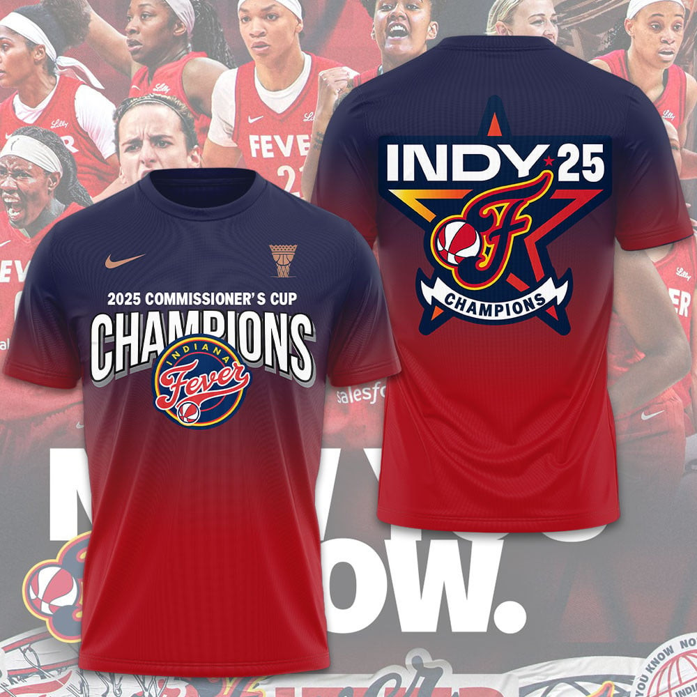 Indiana Fever 2025 Wnba Commissioners Cup Champions Tshirt Merch Fan Gift