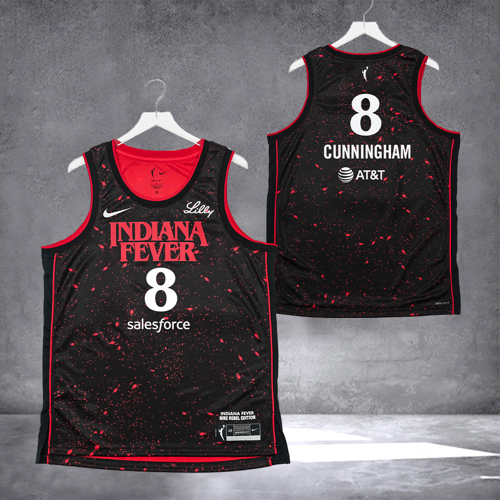 Indiana Fever 8 Sophie Cunningham Stranger Things Rebel Swingman Jersey Best Gifts For Him