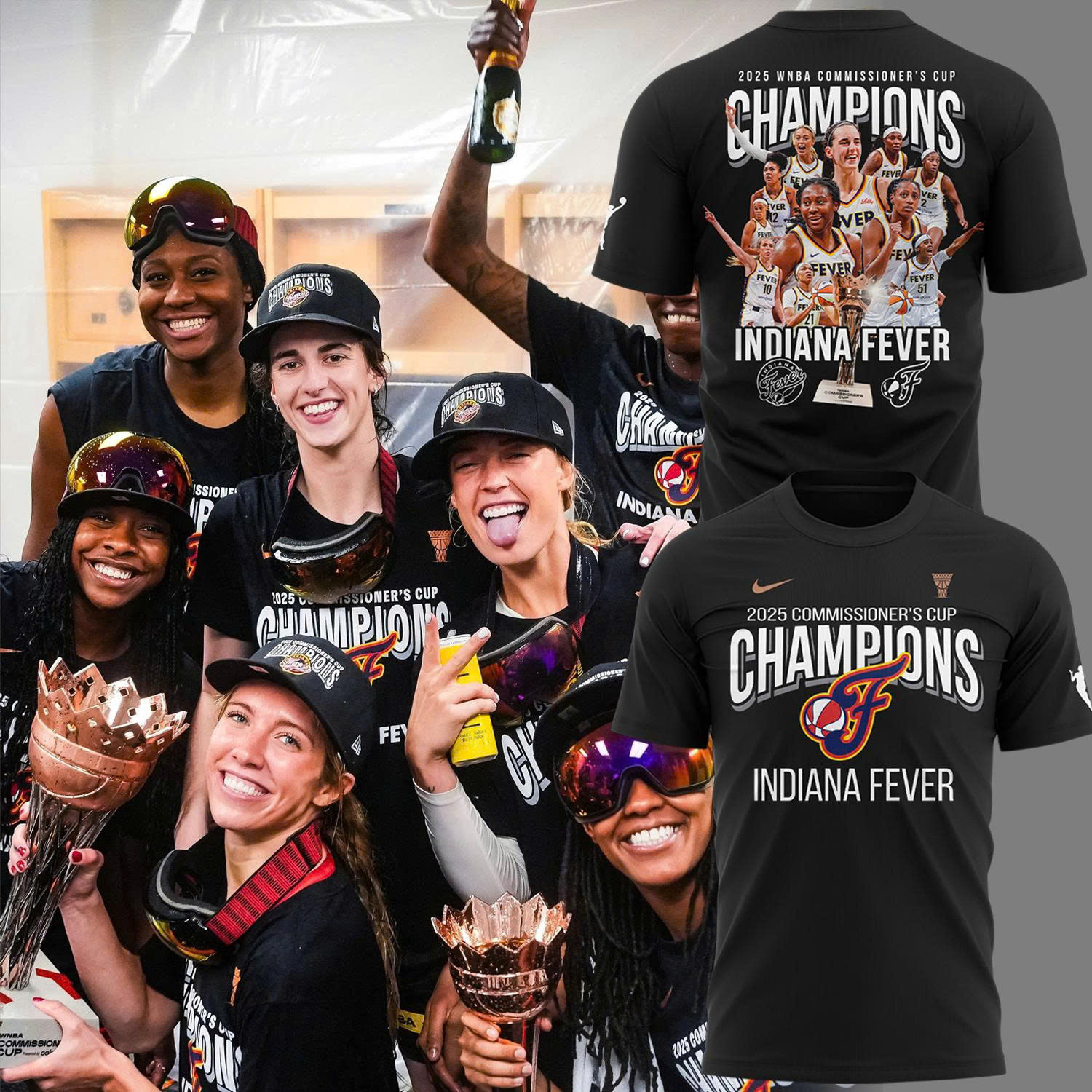 Indiana Fever Are Your 2025 Wnba Commissioners Cup Champions Shirt Best Gift For A Basketball Fan