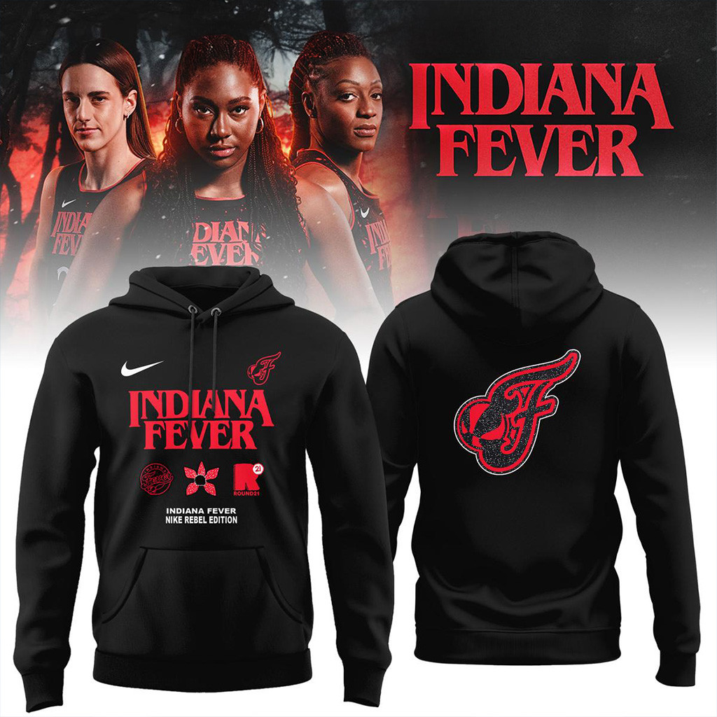 Indiana Fever Mix Stranger Things Hoodie Gifts For Basketball Fan