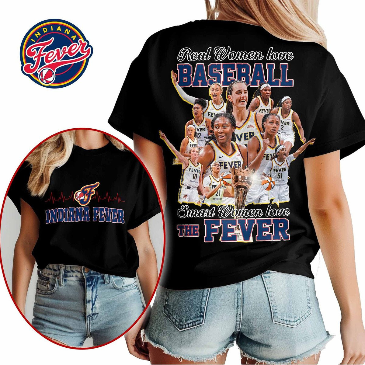 Indiana Fever Real Women Love Baseball Shirt Gift For Her