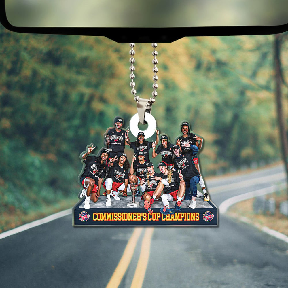 Indiana Fever Shape Acrylic Car Ornament Merch Gift For Basketball Fans