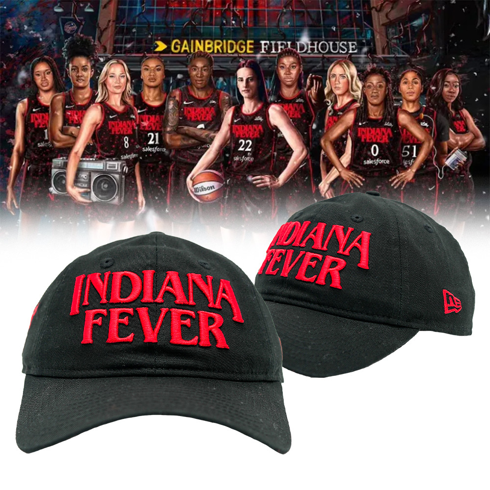 Indiana Fever Stranger Things Embroidered Hat Unique Gifts For Basketball Lovers