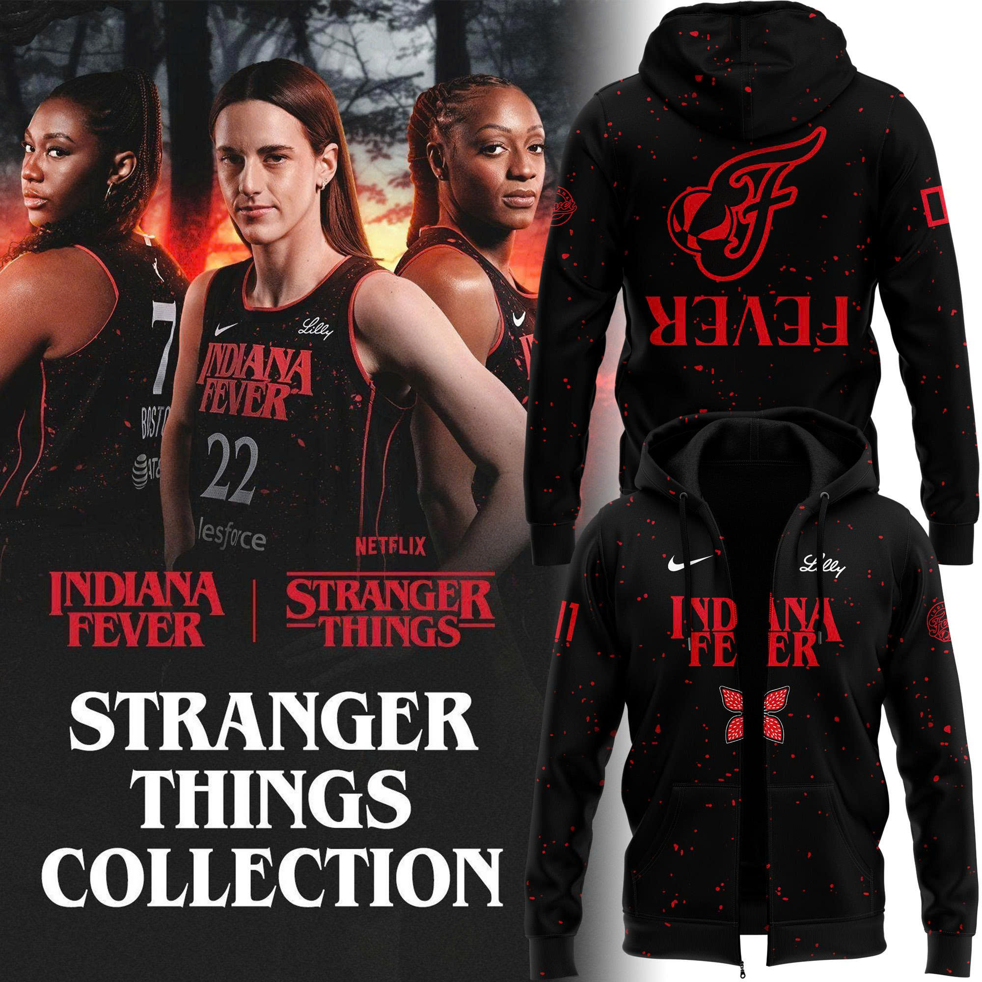 Indiana Fever Stranger Things Rebel Swingman Black Shirt Gifts For Basketball Fans