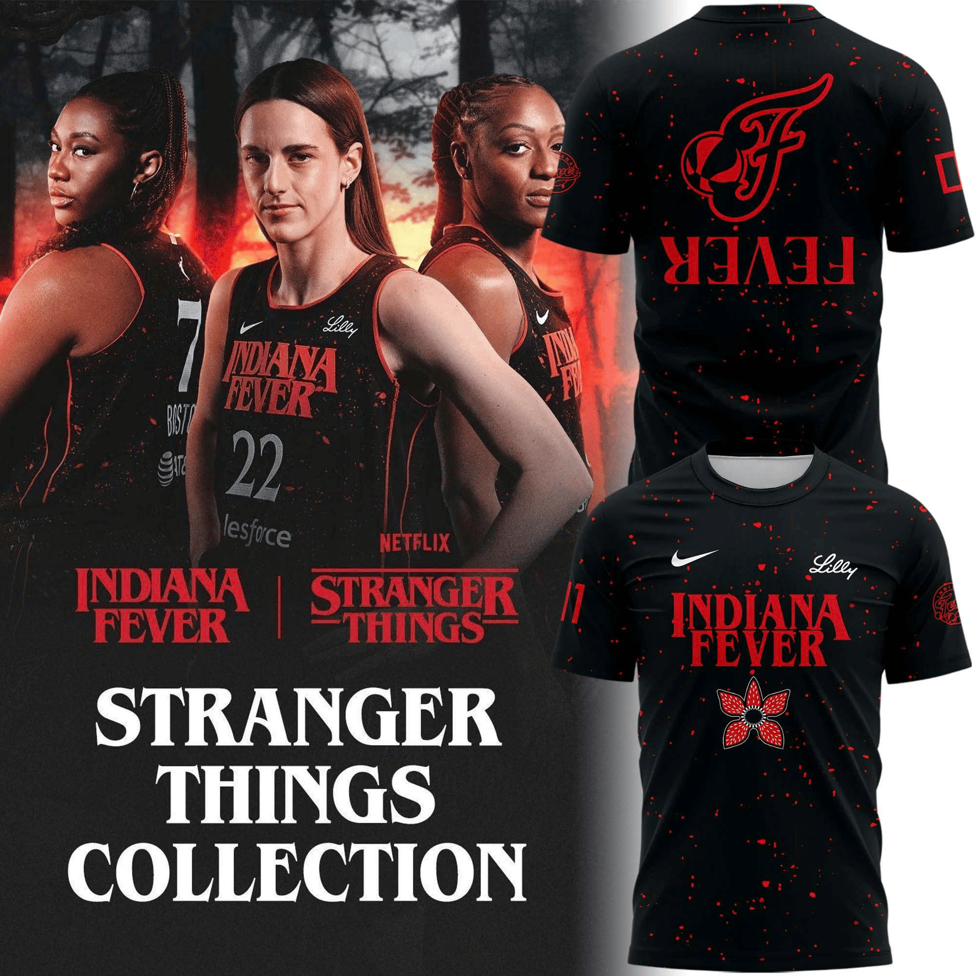 Indiana Fever Stranger Things Rebel Swingman Black Sweatshirt Gifts For Girlfriend
