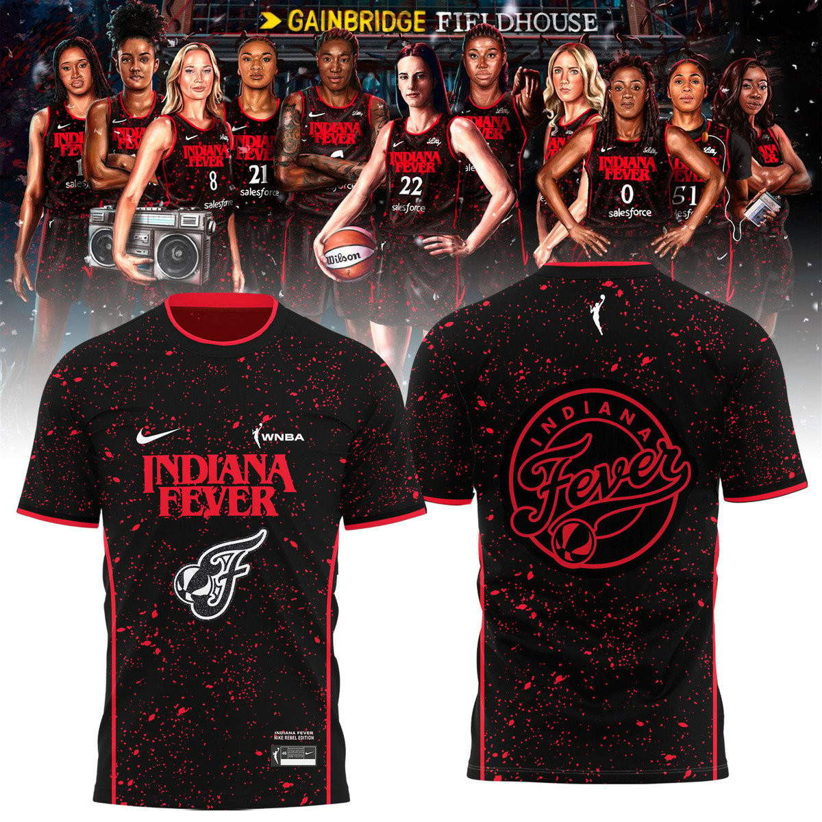 Indiana Fever X Stranger Things Rebel Swingman 2025 Shirt Gift For Her