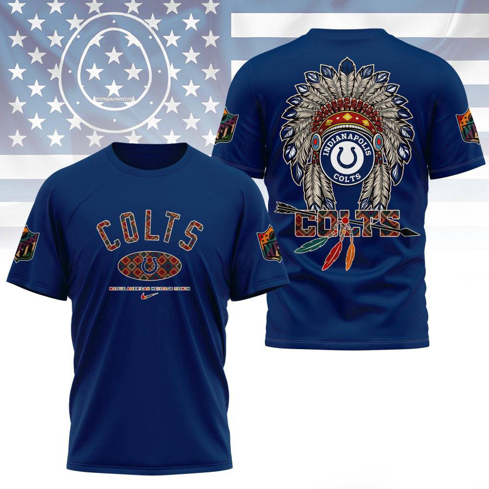 Indianapolis Colts Native American Heritage Month 3d Shirt Unique Gifts For Football Fans