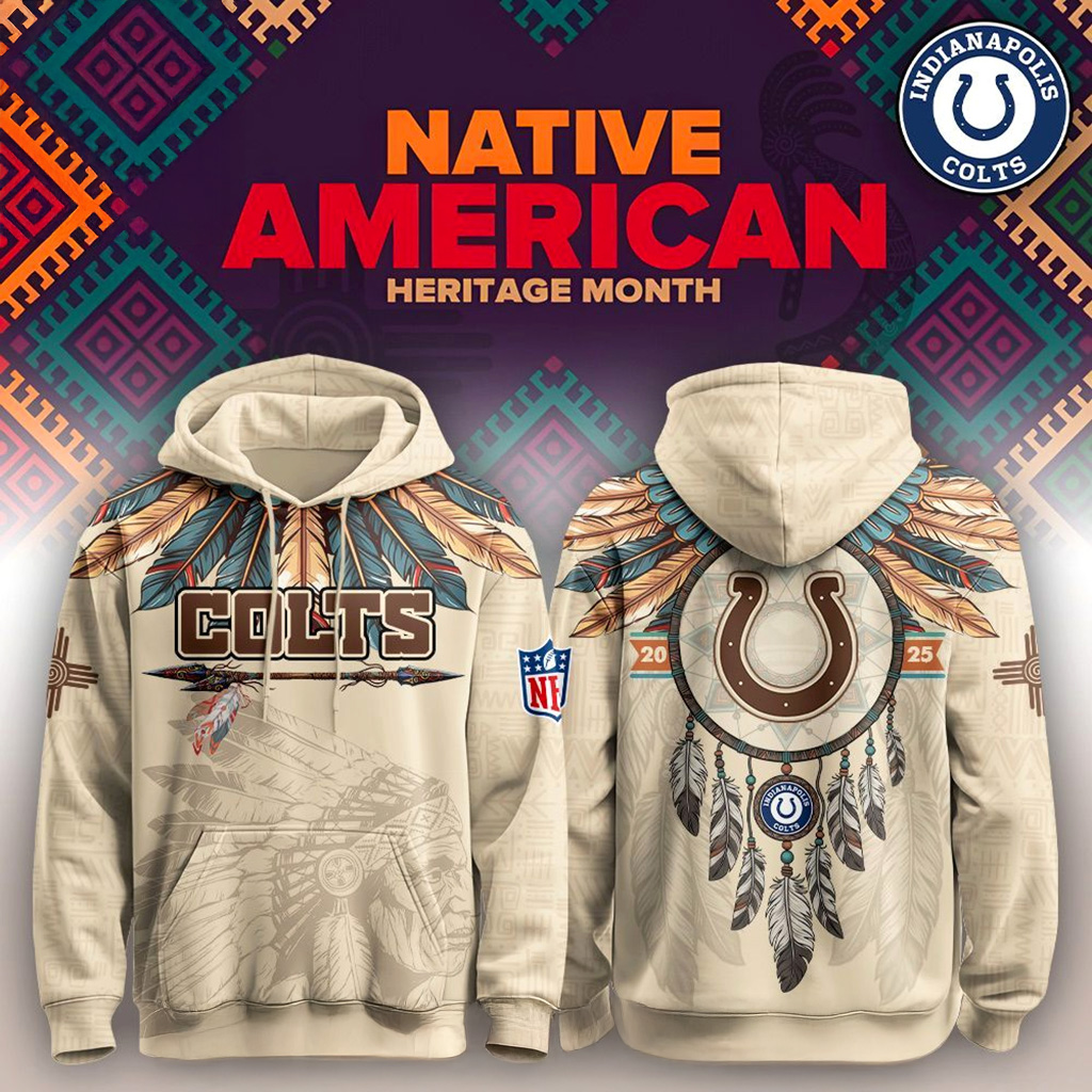 Indianapolis Colts Native American Heritage Month Hoodie RIndianapolis Colts Merch Fan Gifts