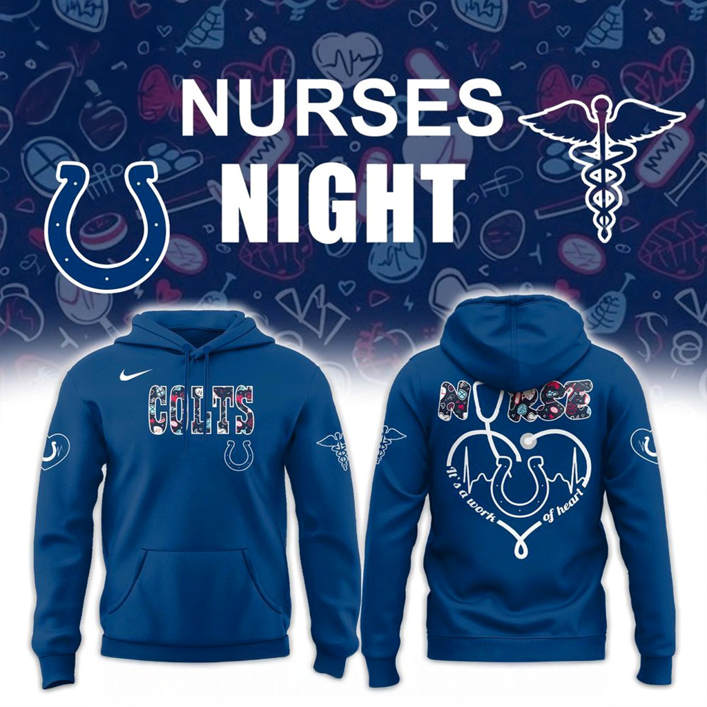 Indianapolis Colts Nurses Night Hoodie Indianapolis Colts Merch Football Fan Gift Ideas