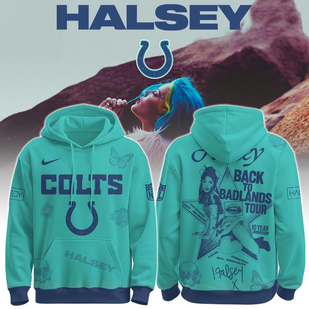 Indianapolis Colts X Halsey Back To Badlands Tour Hoodie Indianapolis Colts Merch