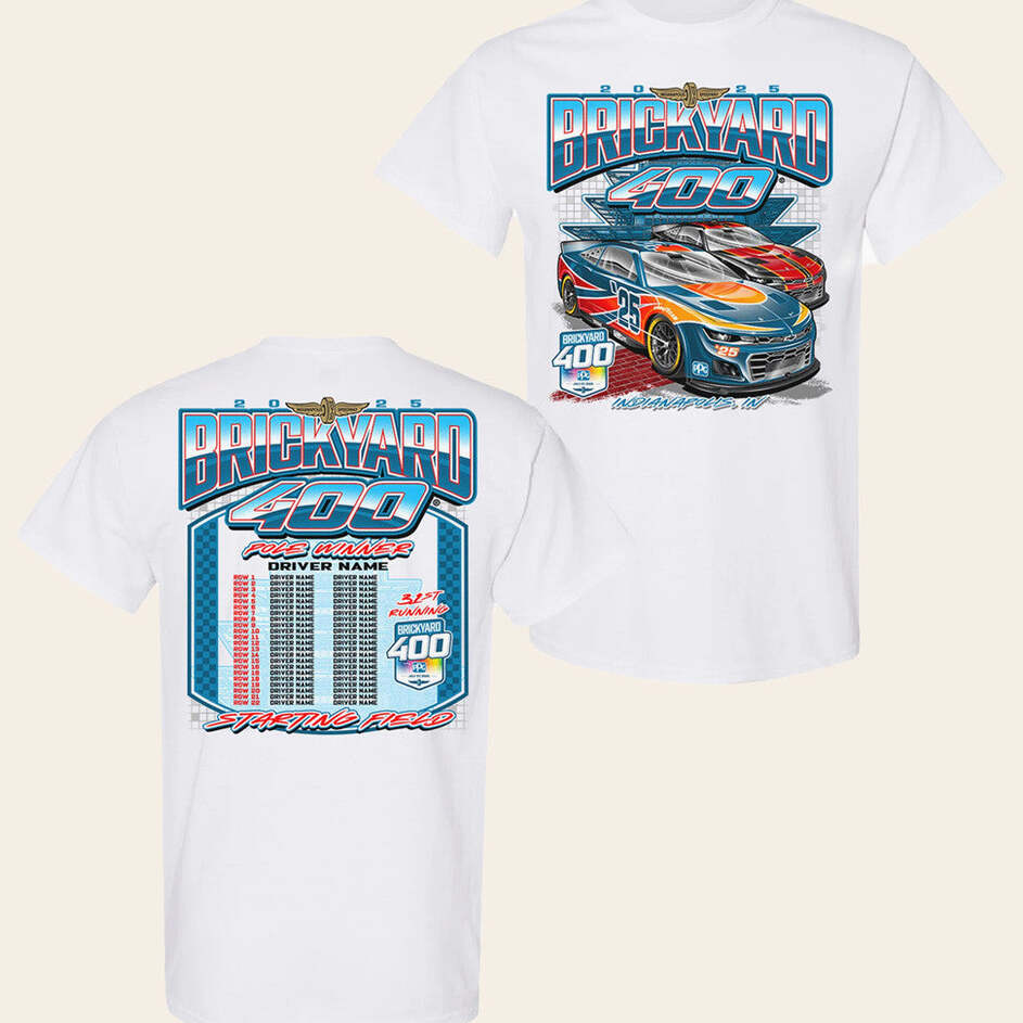 Indianapolis Motor Speedway Merch 2025 Brickyard 400 Starting Field T-Shirt Fan Gifts