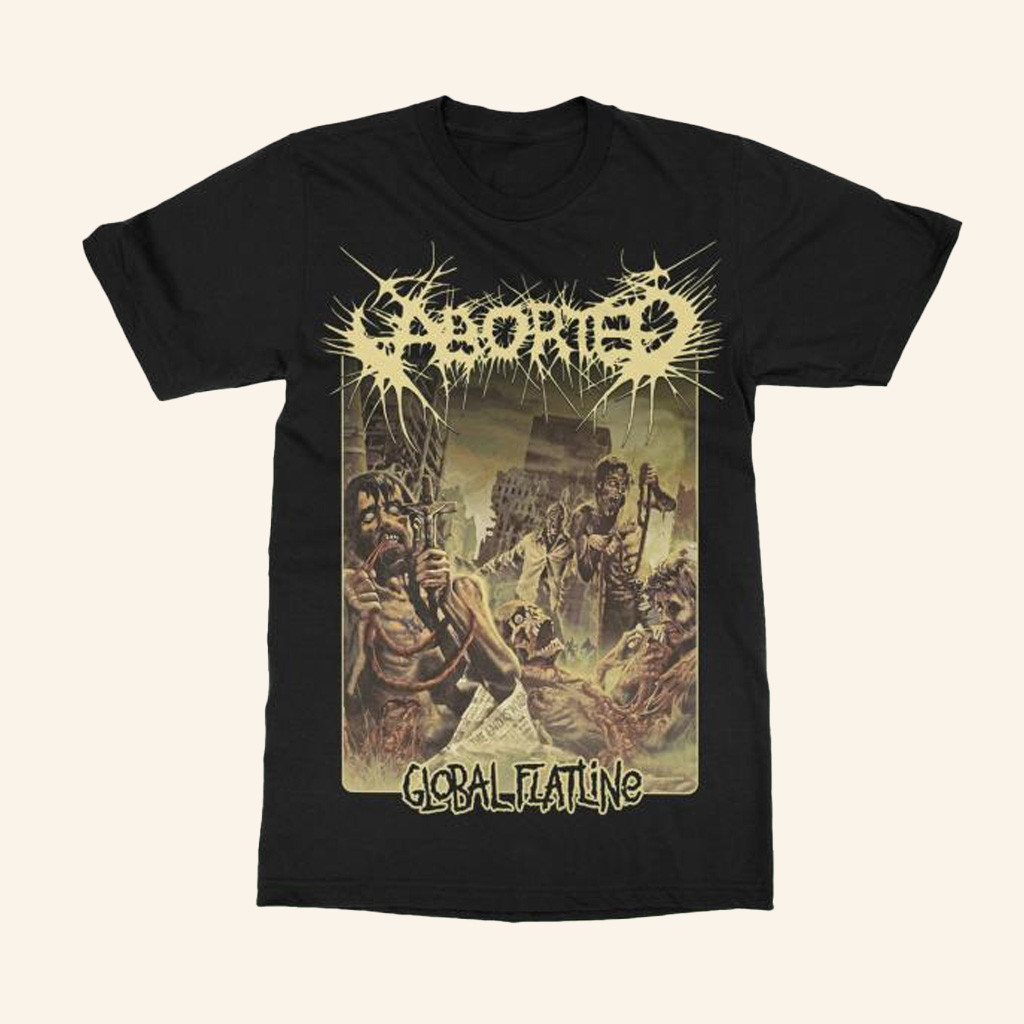 Indie Merch Aborted Global Flatline Shirt Best Birthday Gift For Him