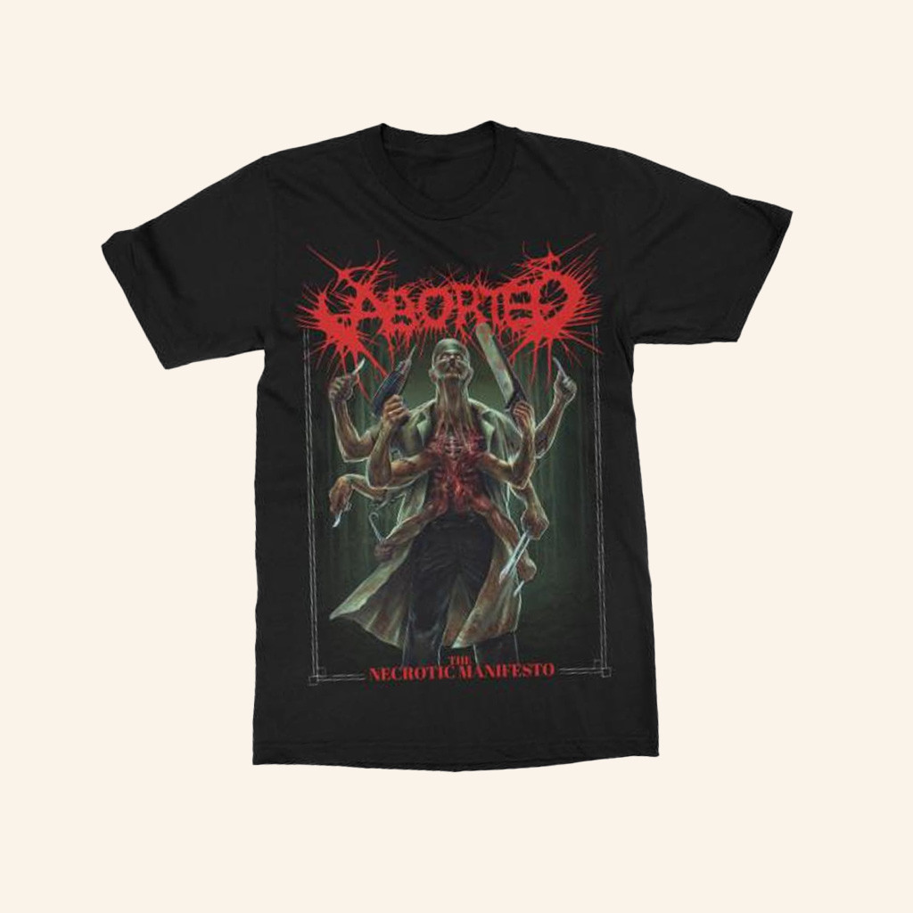 Indie Merch Aborted The Necrotic Manifesto Shirt Best Birthday Gift For Husband