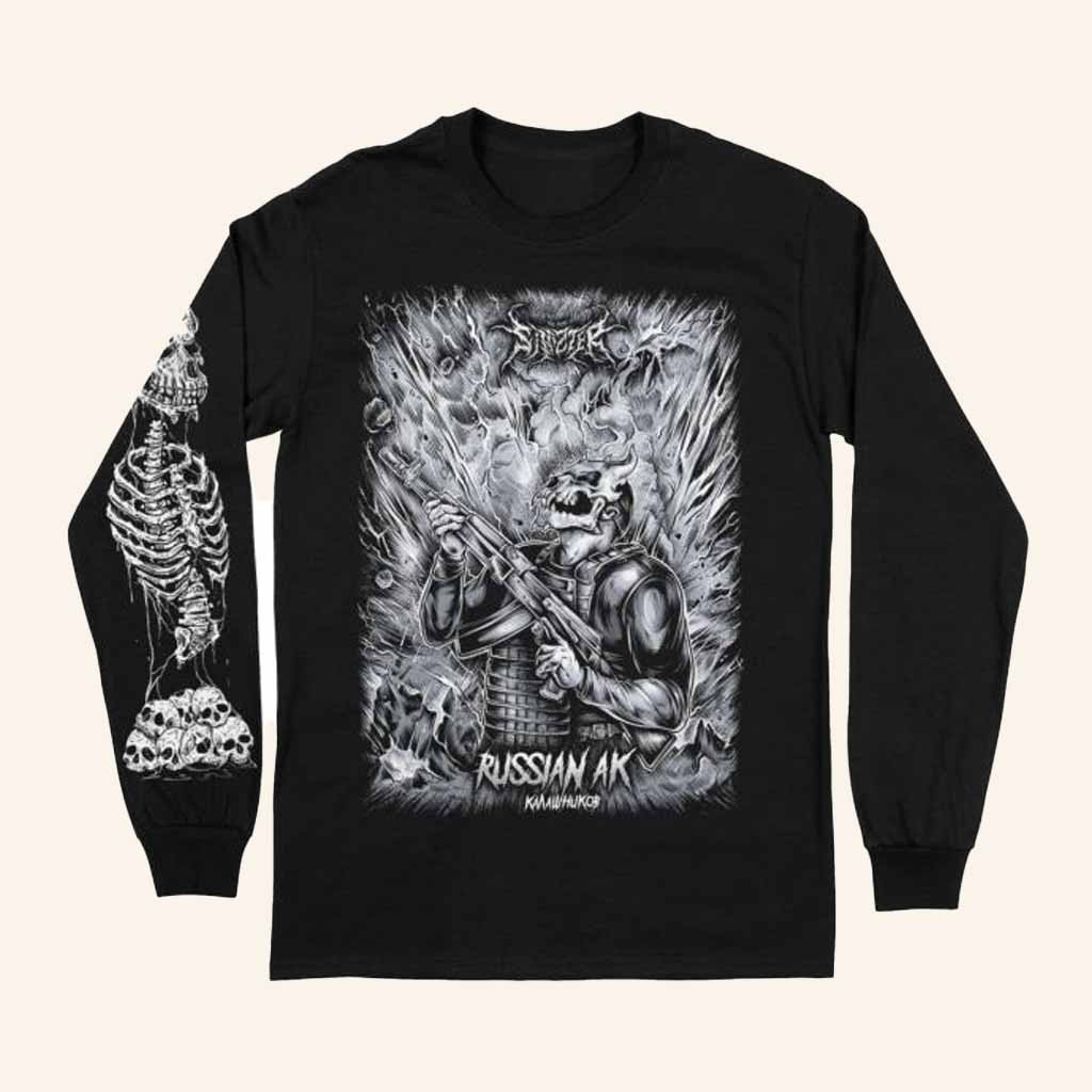Indie Merch Sinizter Russian Ak Long Sleeve Shirt Birthday Ideas For Boyfriend