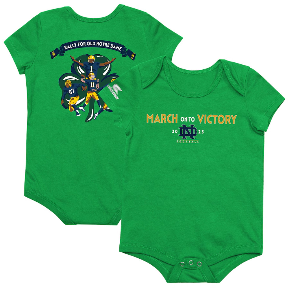 Infant Colosseum Green Notre Dame Fighting Irish 2021 The Shirt Bodysuit Gifts For Fans